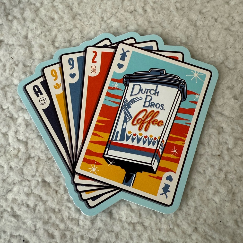 Dutch Bros July sticker deck of cards